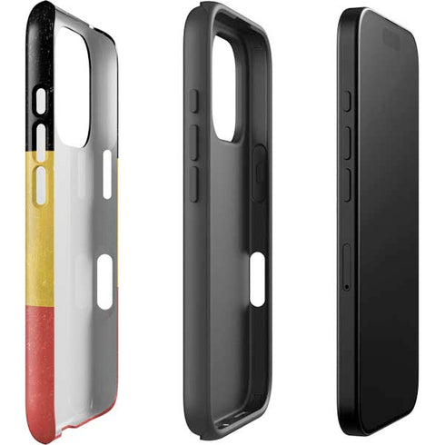 Belgium Flag Distressed iPhone 16 Pro Impact Case